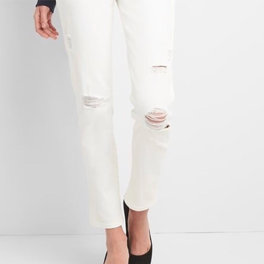 Gap Maternity Jeans- Distressed and Cropped